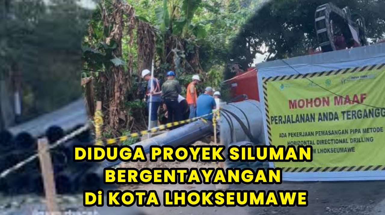 Galian dan Pagar Seng Proyek Pipa PDAM PT Toya Perdana, Mengancam Nyawa Pemudik  di Kawasan Kota Lhokseumawe